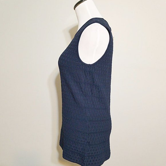 Nwt Preston & York Blue Sleeveless Knit Sweater Tank Top Vest Womens M Pullover - Picture 5 of 9